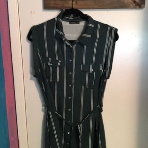 Cotton On green stripe dress